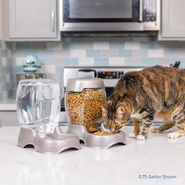 Petmate Pet Cafe Cat and Dog Gravity Water Dispenser - Water Bowl for Cats and Dogs, USA Made, 0.75 GAL, Pearl Gray7