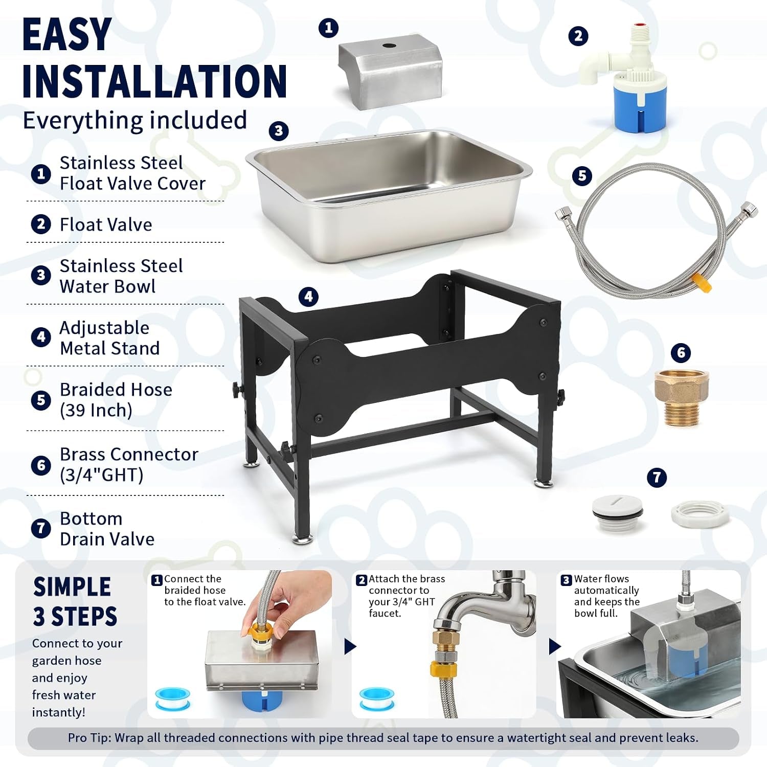 bwogue-3-gal-automatic-dog-water-dispenser-elevated-outdoor-bowl-for-dogs-automatic-water-dispenser-for-dogs-stainless-steel-pet-waterer-9-11-13-15-in-stand-float-valve-big-dogs-pets-livestock