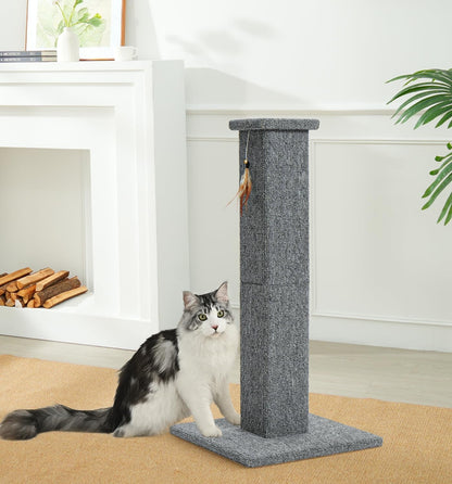 Made4Pets Cat Scratching Post for Indoor Cats, Carpet Cat Scratcher, 32" | Soft Carpet Surface for Cats That Prefer Fabric Scratching, Stable Base, Full-Body Stretching, Ideal for Kittens & Adult Cats9
