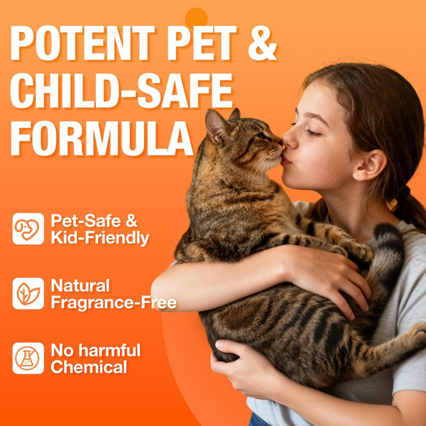 Pet Odor Eliminator Spray for Home, Fragrance Free Dog and Cat Urine Odor Remover for Carpet, Litter Box, Furniture, Pet Bedding and Floors, Colorless, 16.9 Fl Oz3
