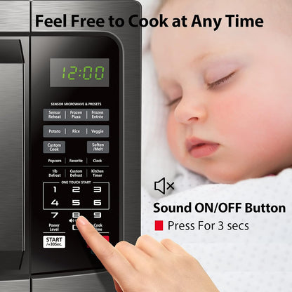 EM131A5C-BS Countertop Microwave Ovens (1.2 Cu Ft) + Hamilton Beach Countertop Toaster Oven & Pizza Maker (4-Slice)4