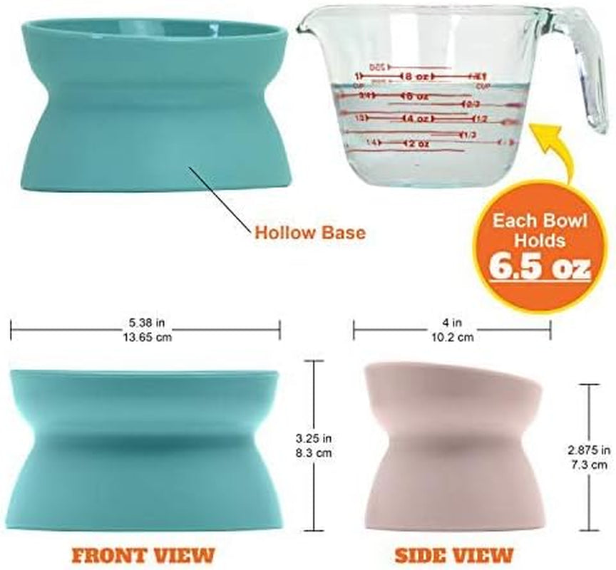 kitty-city-elevated-cat-bowls-set-of-2-whisker-friendly-raised-cat-food-water-dishes-modern-pedestal-design-dishwasher-safe-6-5-oz-each-white-gray