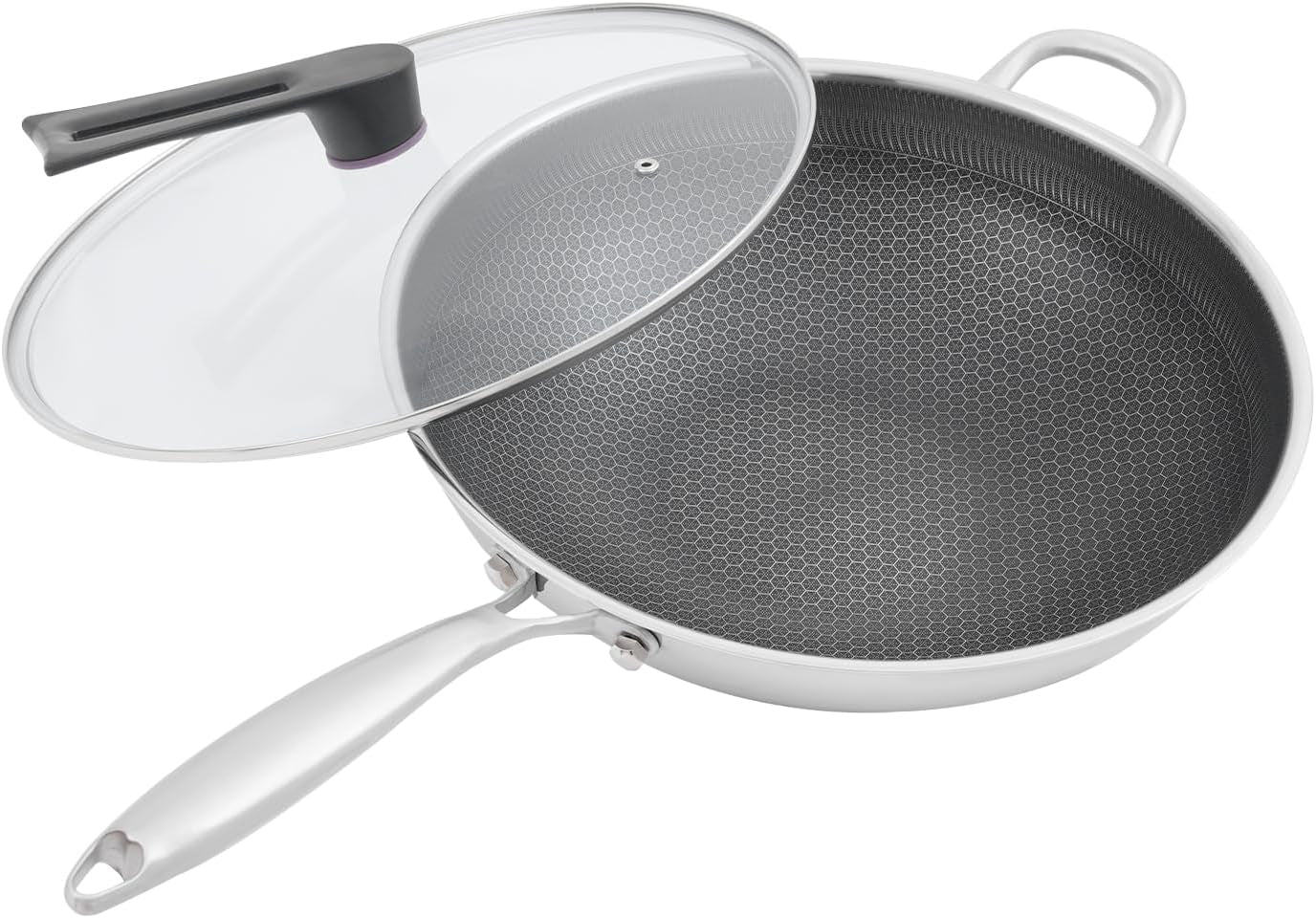 14-2-inch-stainless-steel-stir-fry-wok-cooking-frying-pan-non-stick-honeycomb-skillet-with-stay-cool-handle-class-lid-suitable-for-induction-ceramic-electric-and-gas-cooktops
