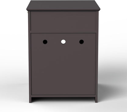 Espresso Wooden Cat Litter Box Enclosure with Drawers - Stylish Nightstand & Side Table7