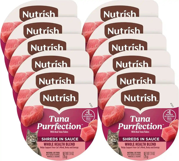 Nutrish Ocean Lover'S Wet Cat Food Variety Pack, 2.8 Oz. Cup (Rachael Ray) | Includes 12 Cups of Three Grain Free Recipes: Fisha-A-Licious, Chicken & Shrimp Pawttenesa and Tuna Purrfection15