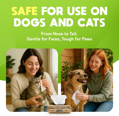 G.A.S Lick-Safe Daily Pet Wipes for Dogs and Cats, Unscented, 100 Count | Plant Based Lyocell Fibers, Certified Cruelty Free, Vet Approved, Hypoallergenic, for Paws Face Body and Butt, 10% to Charity3
