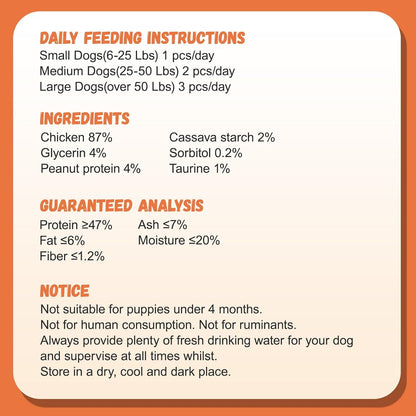 Pawmate Dog Treats Chicken Jerky Rings, Rawhide-Free Grain-Free Real Dried Tenders Natural Chicken Breast Dog Chewy Training Snacks for Small Medium Large Dogs Large Pack, 10.6 Oz7