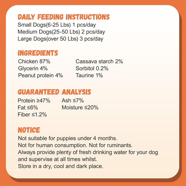 Pawmate Dog Treats Chicken Jerky Rings, Rawhide-Free Grain-Free Real Dried Tenders Natural Chicken Breast Dog Chewy Training Snacks for Small Medium Large Dogs Large Pack, 10.6 Oz7