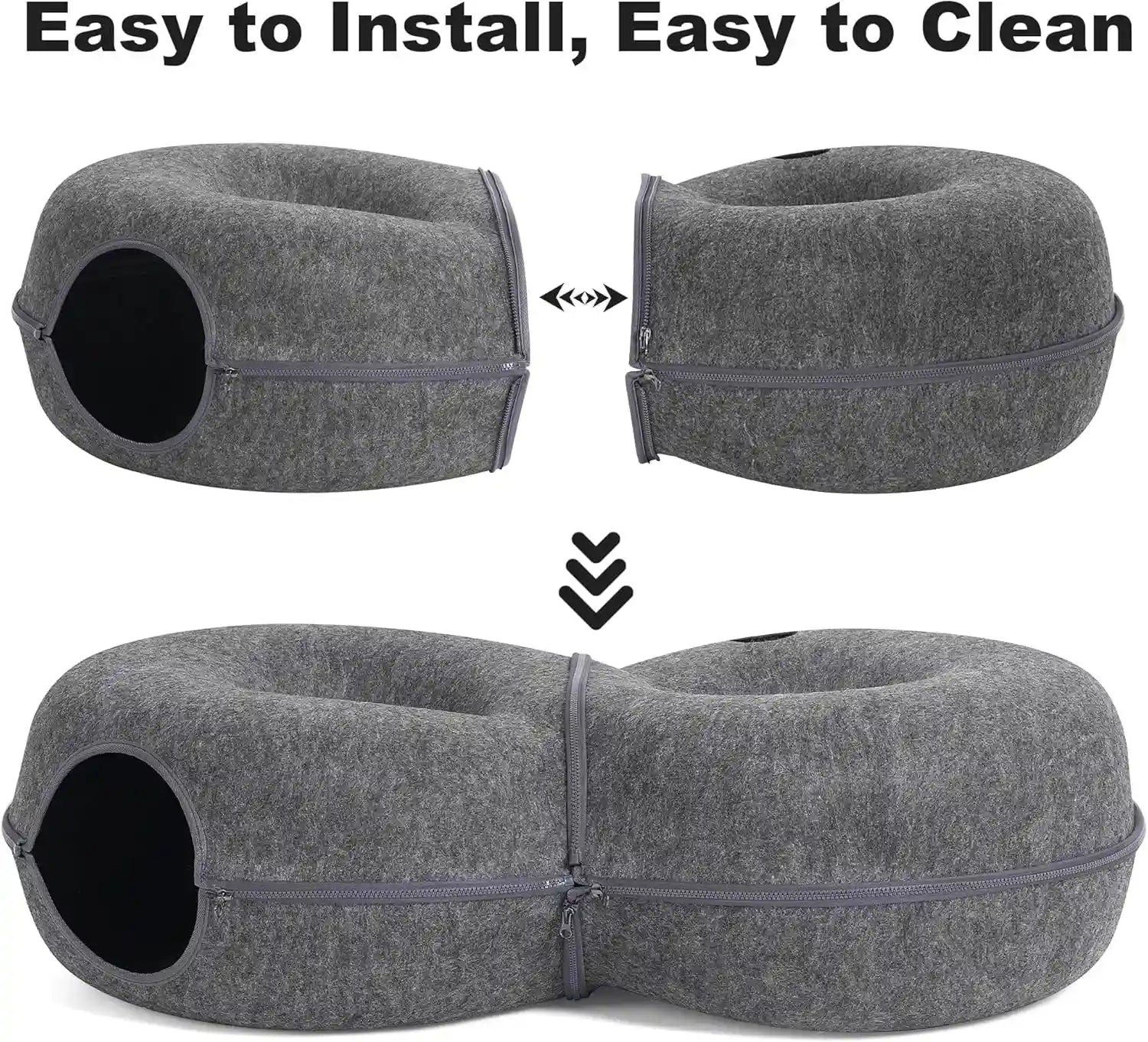 8-shaped-large-cat-tunnel-bed-for-indoor-cats-infinite-circulation-peekaboo-cat-cave-with-12-toy-balls-cat-donut-tunnel-for-cats-up-to-30-pounds-dark-grey-l-38x24x11in
