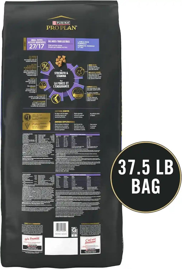Purina Pro Plan High Protein Dog Food, Small Bites, SPORT 27/17 Lamb and Rice Formula - 37.5 Lb. Bag8