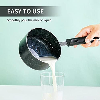 Nonstick Saucepan Set with Lid, Non Stick 1Qt & 2Qt Sauce Pan Set with Glass Lid Small Pot for Home Kitchen5