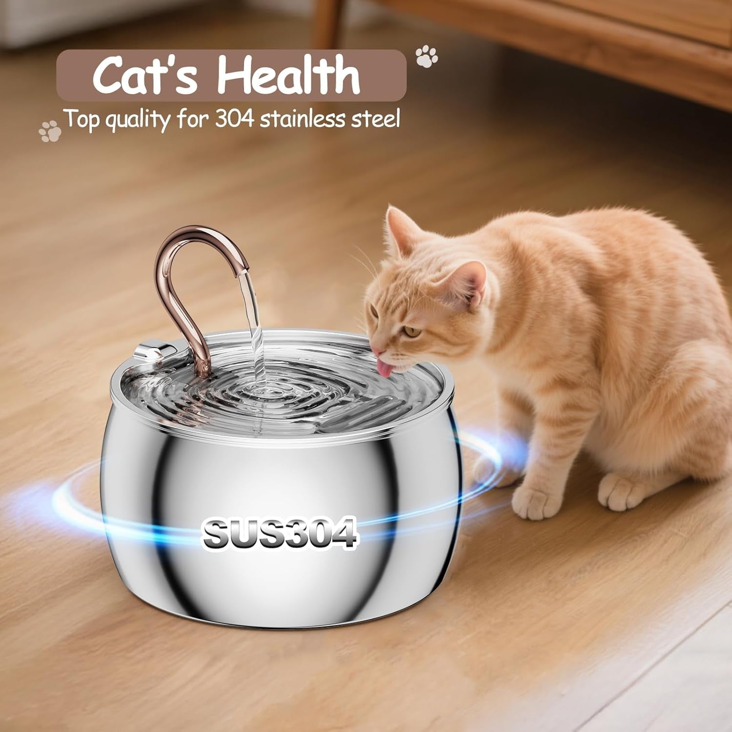 2-5l-84oz-gooseneck-cat-water-fountain-stainless-steel-quiet-kitty-spout-cat-fountain-for-drinking-pet-water-fountain-for-cats-inside-automatic-cats-water-dispenser-for-pets