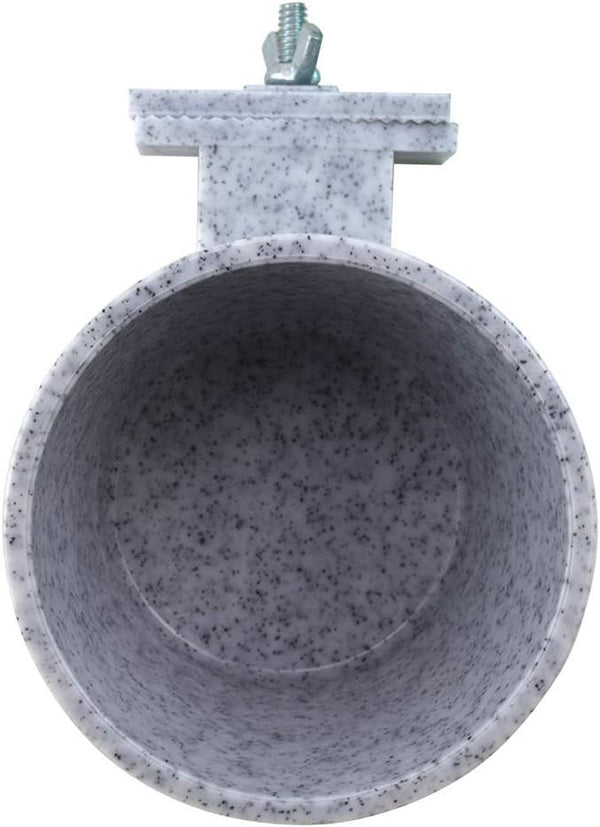 Lixit® Kennel Cage Food or Water Bowl - Non Spill Hanging Removable Dog Crate Bowls - Carrier Water Food Bowl for Dogs or Cats - Attaches to Cage for Convenient Feeding and Drinking (Gray, 10 Ounce)2
