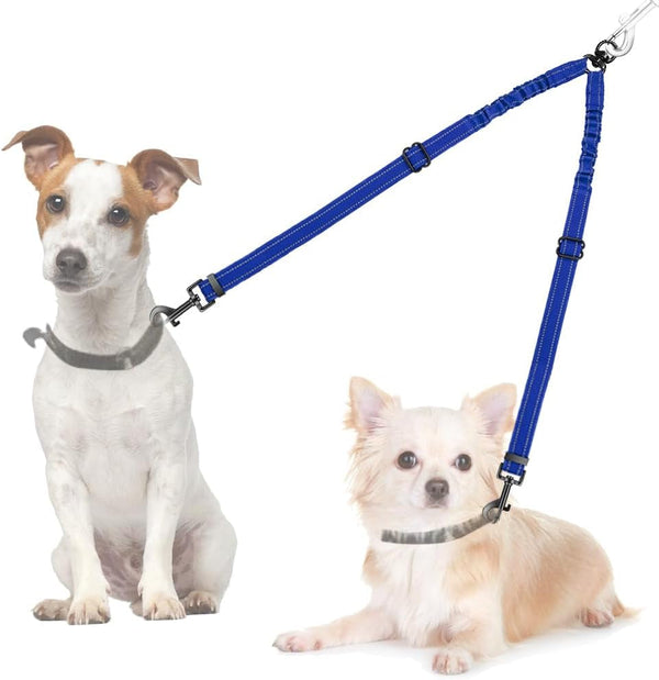 AUTOWT Double Dog Leash, No Tangle 360°Swivel Rotation Reflective Lead Attachment Adjustable Length Dual Two Dogs Lead Splitter, Comfortable Shock Absorbing Walking Training for 2 Dogs14