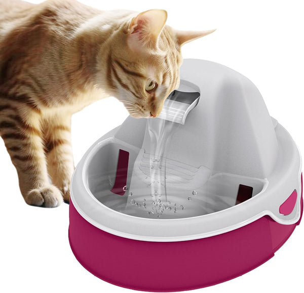 Aqua Flow Premium Pet Water Fountain - Automatic Dispenser Drinking Bowl for Cats and Dogs - Anti-Hair Drainage System - Replaceable Filters - Ideal for Multiple Pets - 52 up to 120 Fl Oz - Gray9