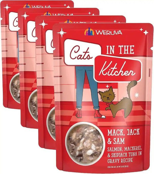 Weruva Cats in the Kitchen, Pantry Party Pouch Variety Pack in Gravy Cat Food, 3Oz Pouch (Pack of 12)13