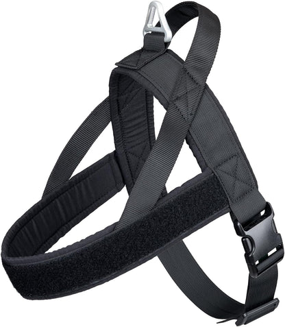 EXCELLENT ELITE SPANKER No Pull Dog Harness Padded Military Patrol Vest Adjustable Nylon Small Service Walking Dog Harness with Handle for Training Running(Blk-M) | Military Dog Harness,Cordura Nylon,Adjustable,Walking,Hiking,Training,Running,For Small Medium Large Dogs1