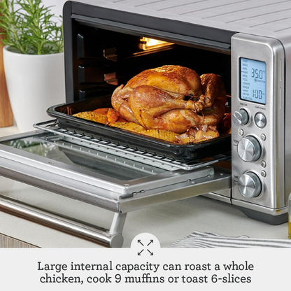 Breville BOV860BSS Smart Oven Air Fryer, Brushed Stainless Steel | Bake, Toast, Broil and More with Countertop Oven'S 11 Cooking Functions | Convection Setting Reduces Cook Time by up to 30%3