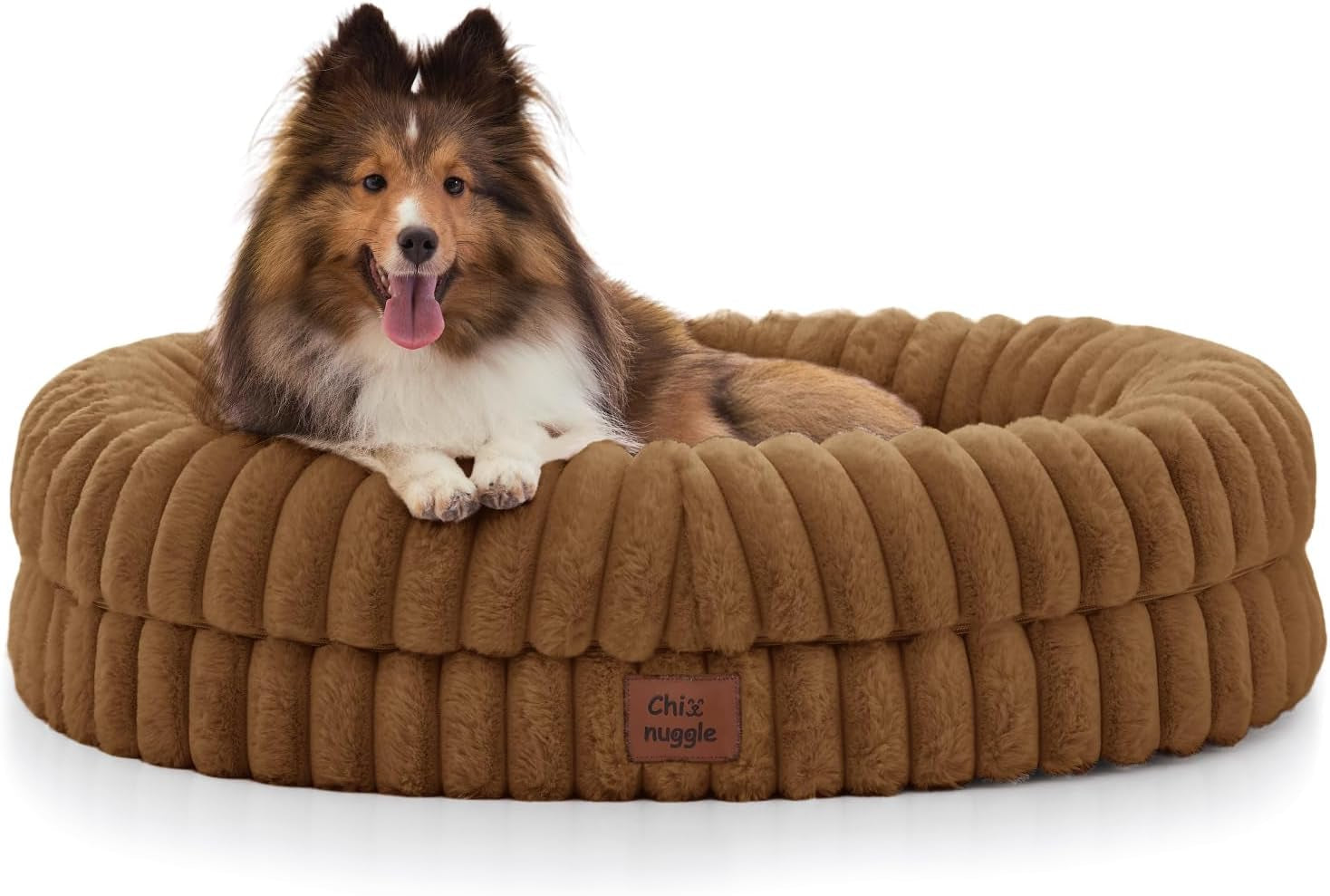 chixnuggle-orthopedic-dog-bed-washable-cover-faux-fur-bolster-pet-couch-waterproof-egg-crate-foam-non-slip-bottom-for-small-medium-dogs-dark-grey-30-24-7-dog-sofa-puppy-bed