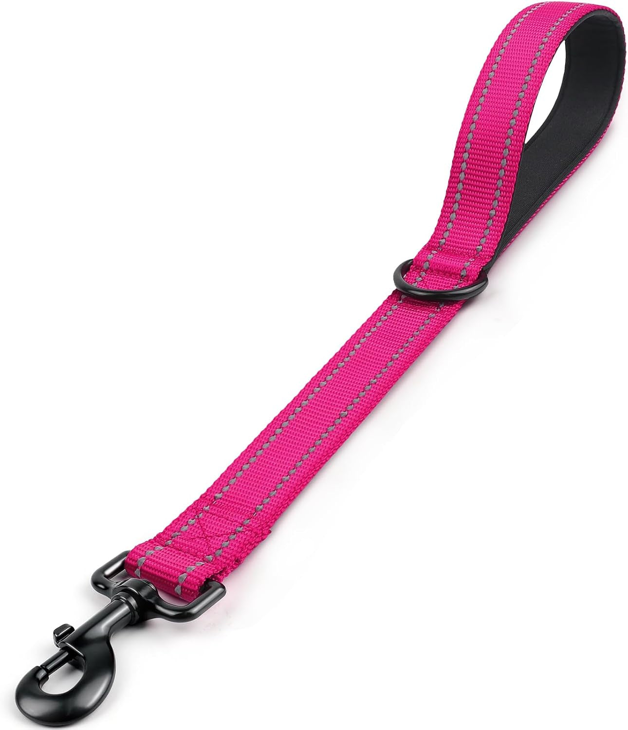 joytale-short-dog-leash-for-close-control-training-18-black-padded-comfort-handle-reinforced-nylon-webbing-secure-metal-clip-for-busy-streets-heel-training