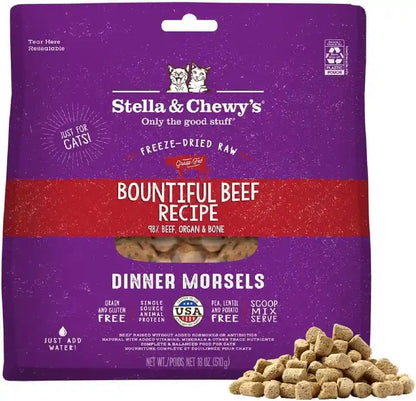 Stella & Chewy'S Freeze-Dried Raw Cat Dinner Morsels - Premium Chicken Recipe with 98% Cage-Free Meat & Organs - Natural Grain-Free Cat & Kitten Food - Made in USA - 18 Oz15