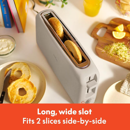 Fits-Anywhere™ 2-Slice Slim Toaster, Long Slot & Extra Wide, Oatmilk3
