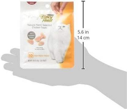 Purina Fancy Feast Natural Cat Treats, Purely Natural Hand-Selected Chicken - (Pack of 5) 10 Ct. Pouches3