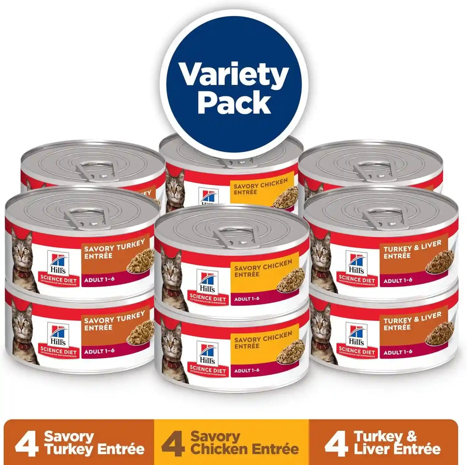 hills-science-diet-adult-1-6-wet-cat-food-variety-pack-1-veterinarian-recommended-savory-entree-turkey-liver-chicken-and-turkey-5-5-oz-cans-12-pack