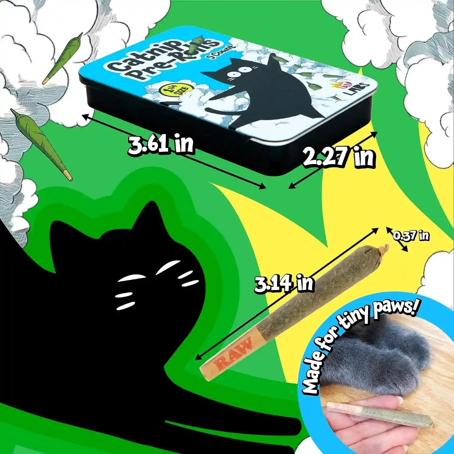 lit-labs-catnip-joint-5-organic-pre-rolls-papers-to-fix-a-bad-cattitude-funny-cat-toy-for-indoor-cats-with-existential-dread