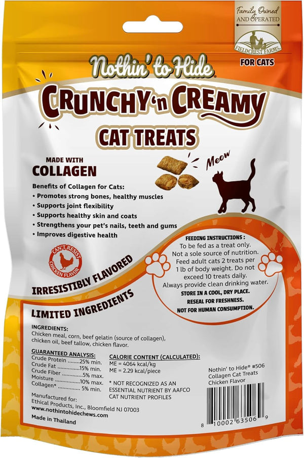 Fieldcrest Farms Collagen Cat Treats, Chicken, Crunchy & Creamy, 3 Oz Pouch | Supports Skin, Coat & Joints, High Protein, No Wheat or Soy, Great for Training & Rewards, All Life Stages2