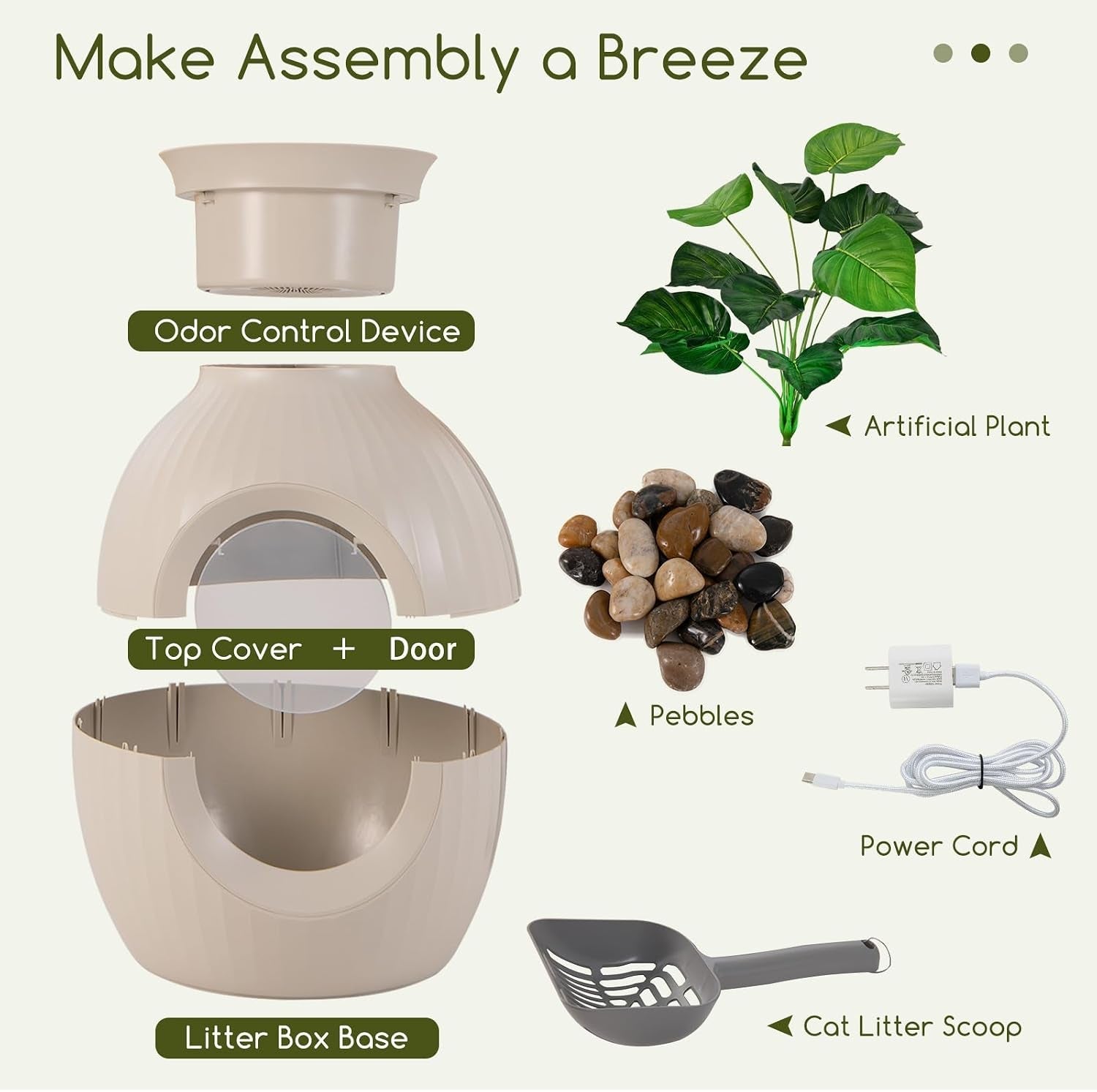 tangkula-hidden-litter-box-plant-cat-litter-box-enclosure-furniture-with-odor-removal-system-4-modes-lights-artificial-plant-pebbles-door-scoop-planter-litter-box-for-large-cats-easy-to-clean