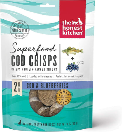 The Honest Kitchen Superfood Cod Crisps: Cod & Blueberry, 3 Oz8