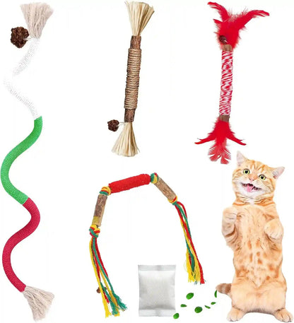 Silvervine Sticks for Cats & Cat Chew Rope Toys for Indoor Cats Dental Care Teeth Cleaning, Kitten & Cat Teething Toys for Health, Cat Chew Stick Suitable for All Breeds of Aggressive Chewers Cat9