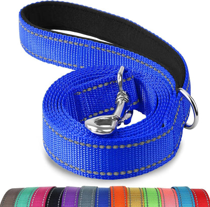 Joytale Reflective Dog Leash for Medium & Large Dogs, 6 FT X 1", Black | Heavy Duty Nylon Webbing, Padded Handle for Comfort, Visible at Night, for Walking & Training7