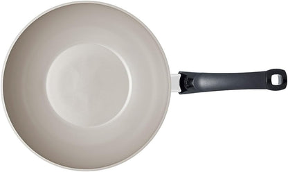 Ceratal Comfort 11 Inch Ceramic Non-Stick Wok, 3.9 Quart, Warm Grey, Made without Added PFAS/PTFE, All Stovetops Including Induction, Made in Germany5