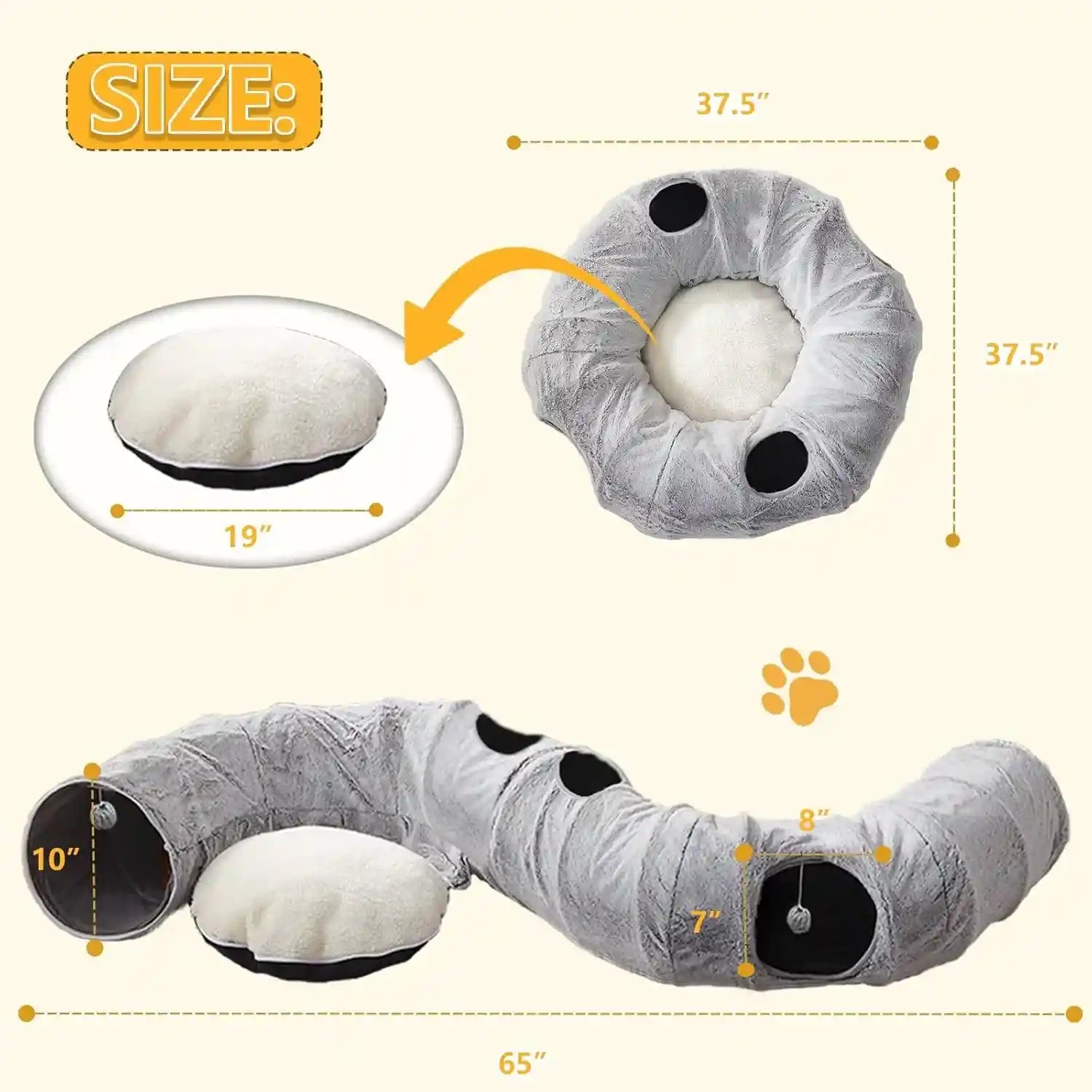 windracing-cat-tunnel-bed-for-indoor-cats-cute-cat-donut-tunnel-with-washable-circle-cushion-round-pet-play-toy-for-kitten-puppy-rabbit-grey