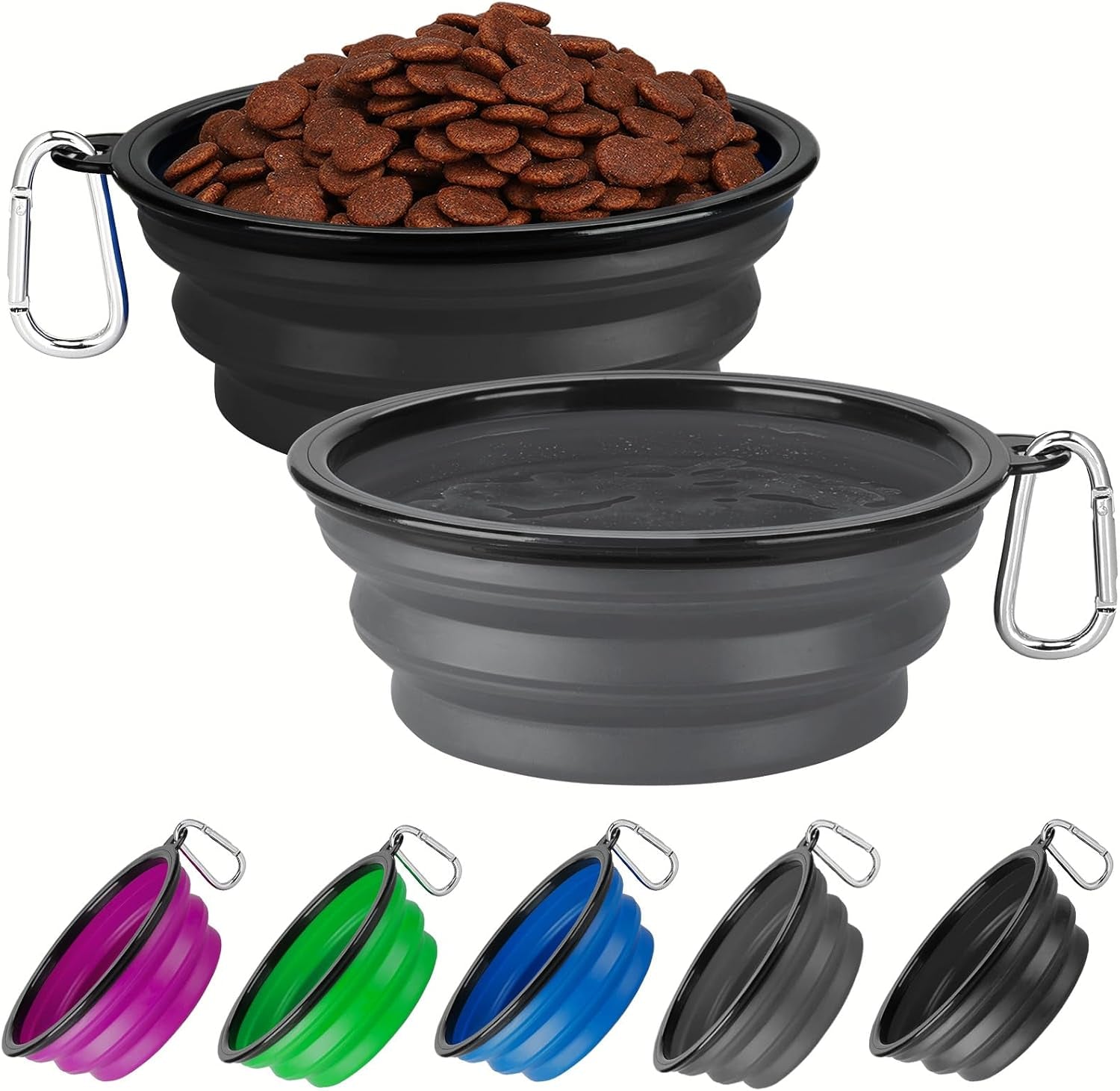 collapsible-dog-bowl-large-34oz-travel-dog-water-bowl-portable-2-pack-2-carabiner-clips-silicone-travel-dog-bowl-foldable-feeding-watering-dish-bowl-for-parking-walking-camping