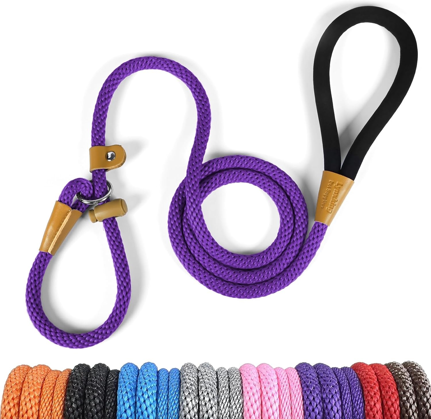 lynxking-dog-leash-slip-lead-5-6-8-ft-dog-training-leash-strong-heavy-duty-rope-no-pull-training-lead-leashes-for-dogs