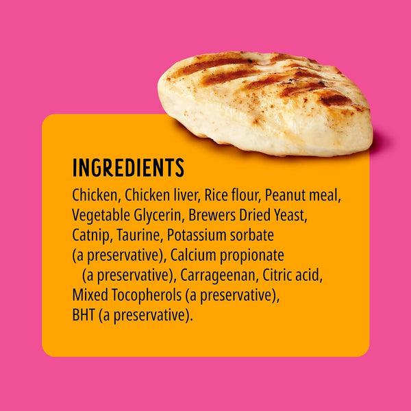 Bonkers Nibble Sticks Soft & Meaty Tender Chicken Flavor Cat Treats, 5 Sticks (Pack of 20)6