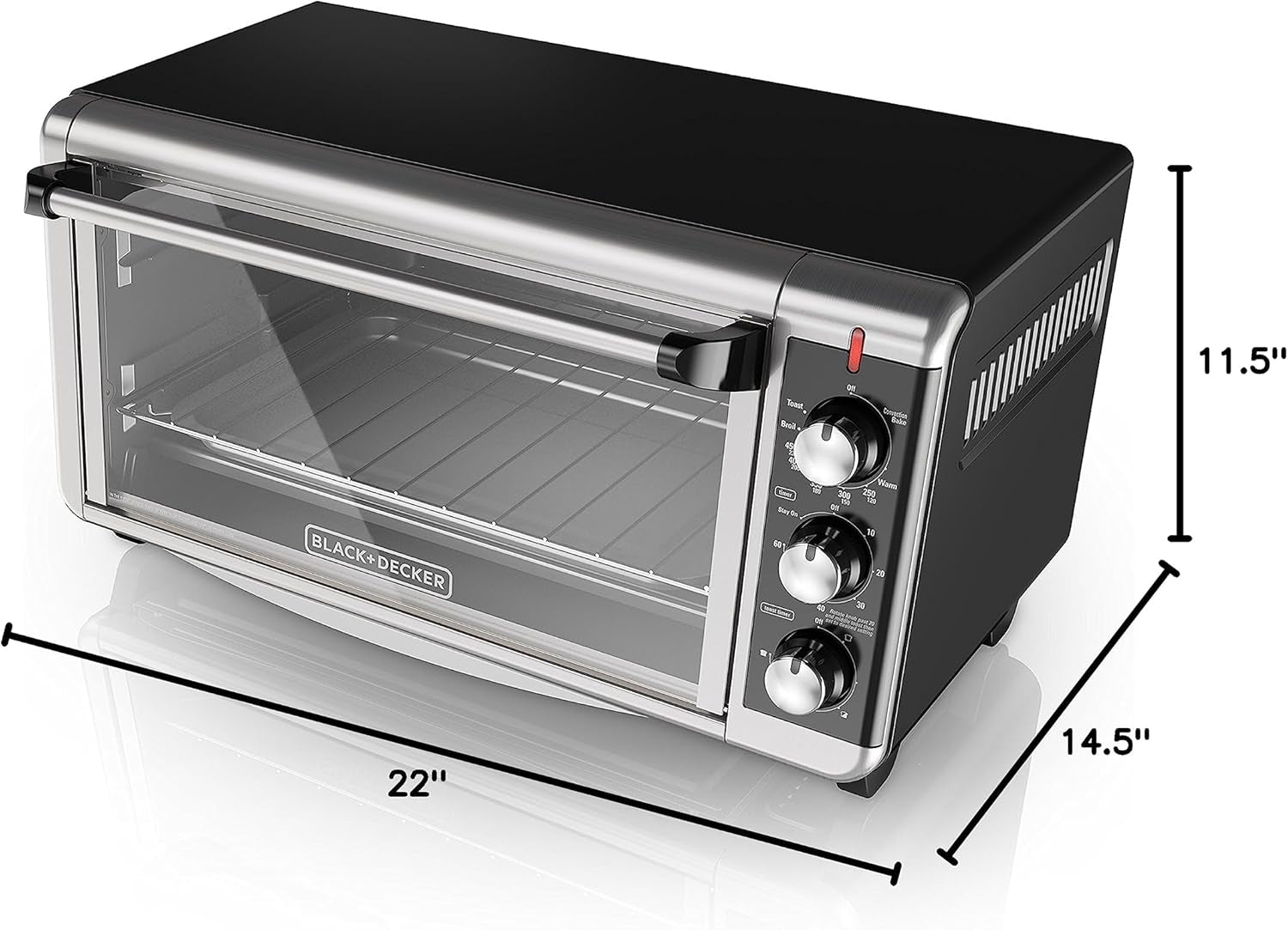 black-decker-to3250xsbd-8-slice-extra-wide-convection-countertop-toaster-oven-includes-bake-pan-broil-rack-toasting-rack-stainless-steel-black
