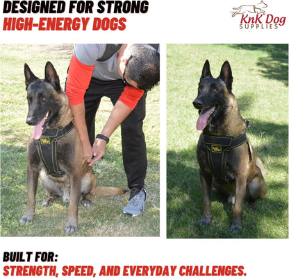 KNK Heavy Duty Dog Harness for Pitbull and Bullies – Tactical Dog Harness for Large Dogs and XL Breeds – Ultra-Durable Chest Support for Training, Walking and Strong Breeds4