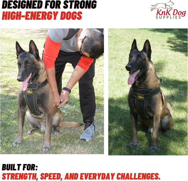 KNK Heavy Duty Dog Harness for Pitbull and Bullies – Tactical Dog Harness for Large Dogs and XL Breeds – Ultra-Durable Chest Support for Training, Walking and Strong Breeds4