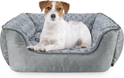 JOEJOY Rectangle Dog Bed for Large Medium Small Dogs - Washable Orthopedic Sofa Bed, Soft Breathable Puppy & Pet Cuddler, Durable Calming Dog Bed with Anti-Slip Bottom, Multiple Sizes, Beige25