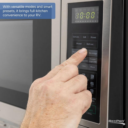 1.1 Cu. Ft. RV Convection Microwave Stainless Steel | 120V, 900W, Touchpad Controls, LED Digital Display, Child Safety Lock, Weight and Time Defrost5