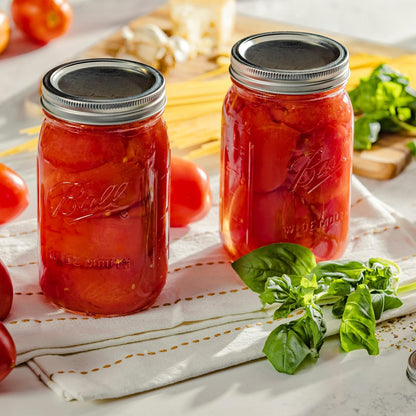 Quart (32Oz) Jar with Silver Lid, Wide Mouth, Set of 28
