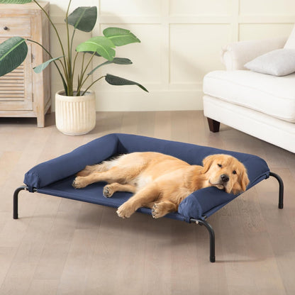 WESTERN HOME Cooling Elevated Dog Bed for Large Dogs, Portable Indoor & Outdoor Raised Dog Bed with Breathable Mesh, Chew Proof Pet Hammock Cots with Removable and Waterproof Bolsters9