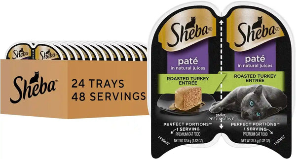 Sheba Perfect Portions Pate Wet Cat Food, Savory Chicken, 2.6 Oz, 24 Ct | Grain-Free, 48 Servings, No Fillers, Made in USA, Real Meat, Complete & Balanced, Essential Vitamins, Twin-Pack Trays15