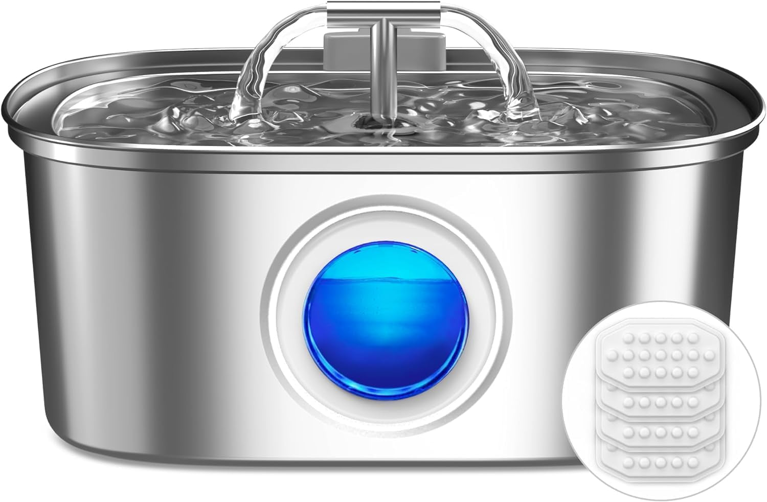 rellaty-cat-water-fountain-stainless-steel-8-filters-replacement-8-pre-filter-sponges