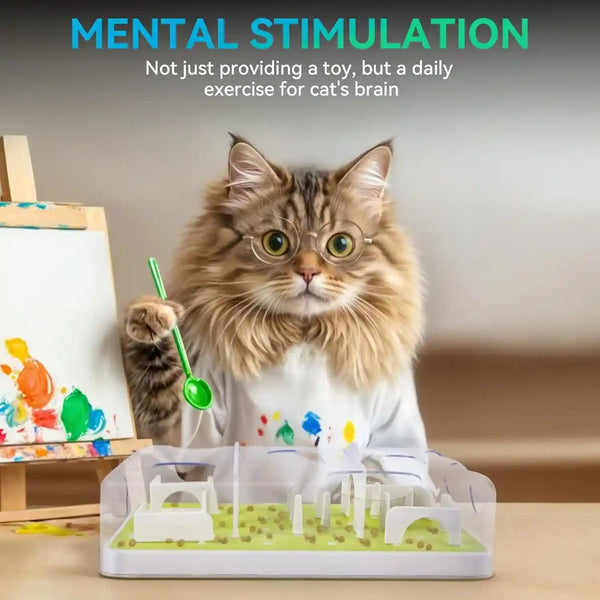 ALL for PAWS Interactive Cat Puzzle Feeder & Slow Feed Toy – Mental Stimulation Treat Dispenser Maze for Indoor Cats, Enrichment & Cat Food Toy5