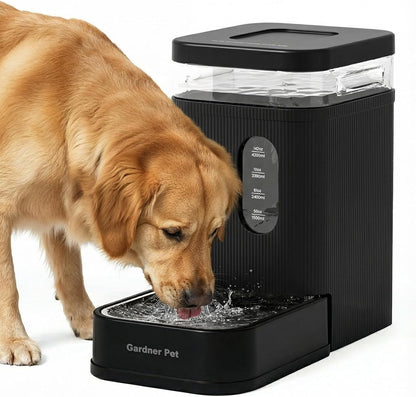 Gardner Pet 2.2 Gallon Automatic Dog Water Bowl Dispenser 8.5L Gravity Water Feeder with Stainless Steel Bowl & Maifan Stone Filter, Bpa-Free for for Cats and Dogs (Black, 2.2 Gallon)13